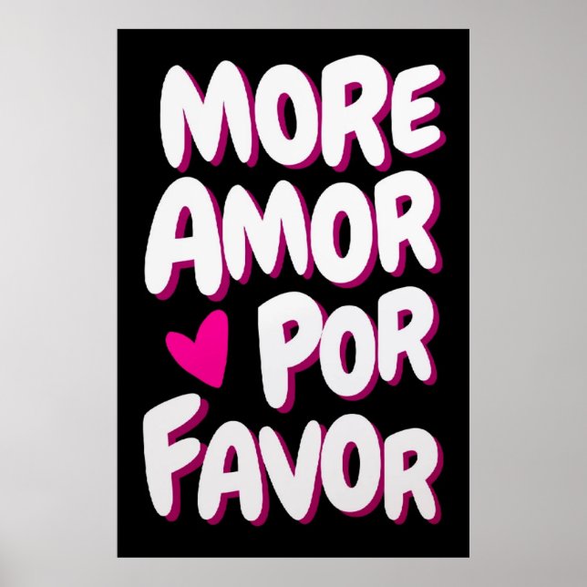 Mais amor por favor Poster (Frente)