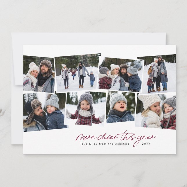 Mais aplausos este ano com cartão de férias de col (Frente)