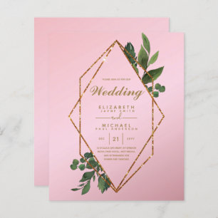 MAIS BAIXO ORÇAMENTO Convites para Casamento Verde