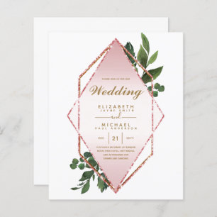 MAIS BAIXO ORÇAMENTO Convites para Casamento Verde