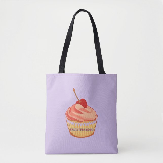 Mais doce do que Cupcakes Lavanda Tote Bag (Frente)