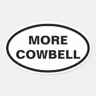 Mais etiquetas ovais do carro do Cowbell