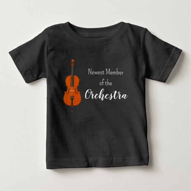 Mais Novo Membro da Camisa de Orquestra de Violonc (Frente)