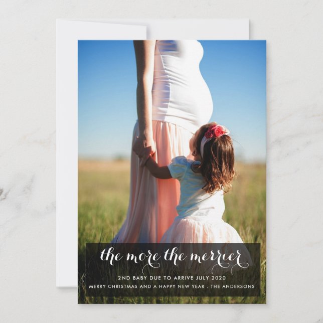 Mais O Anúncio De Feriado De Bebê Merrier| Foto (Frente)