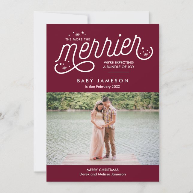 Mais o anúncio de gravidez de Natal mais feliz (Frente)