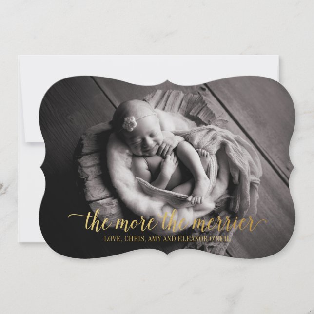 Mais o Merrier Holiday Card, Anúncio de Nascimento (Frente)