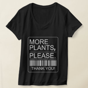 Mais Plantas Por Favor Camiseta Decote V Feminina