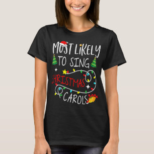 mais propenso a camisas de natal cantar natal