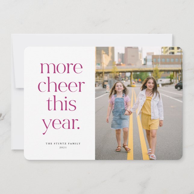 Mais Saúde Este Ano Cartão De Natal Roxo (Frente)