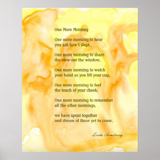 Mais Uma Manhã Abstrato Watercolor Poetry Poster
