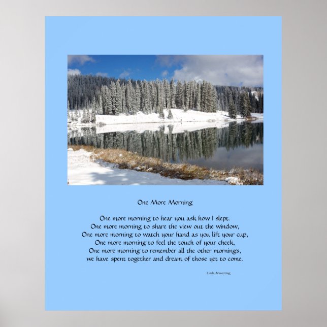 Mais uma manhã Poster de poesia romântica (Frente)