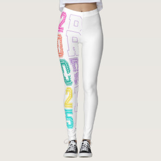 Mais velho 2025 Leggings brancas e pastel