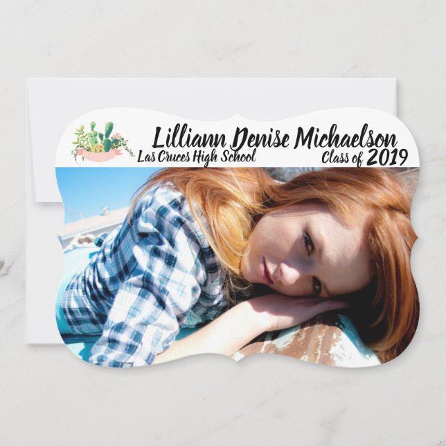 mais velho 5 x 7 Anúncio Bohemian Cactus Succults (Frente)