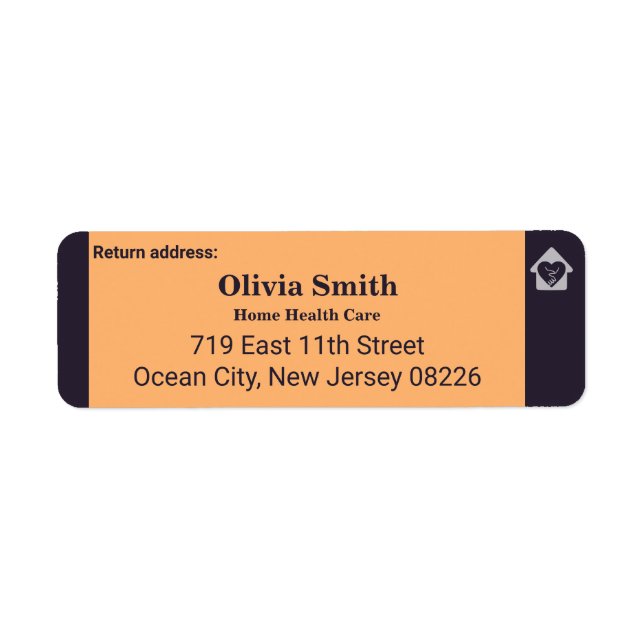 Mais velho Care Endereço personalizado e etiqueta  (Frente)