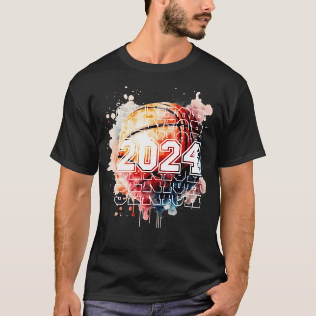 mais velho de basquete 2024 Camisa Mais velho 2024 (Frente)