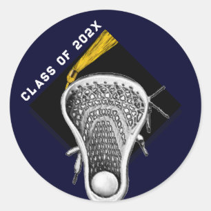 Mais velho de Lacrosse Adesivo redondo clássico