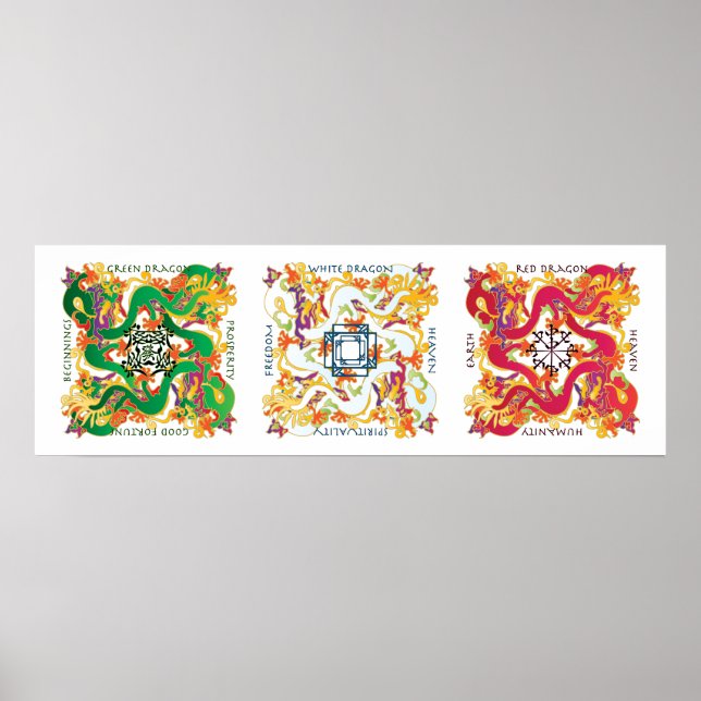 Maj Jongg Dragon Poster (Frente)