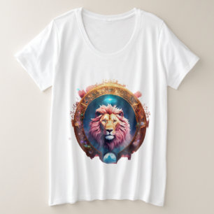 Majestade Cósmica: Designs de Camisas de Leão Geom