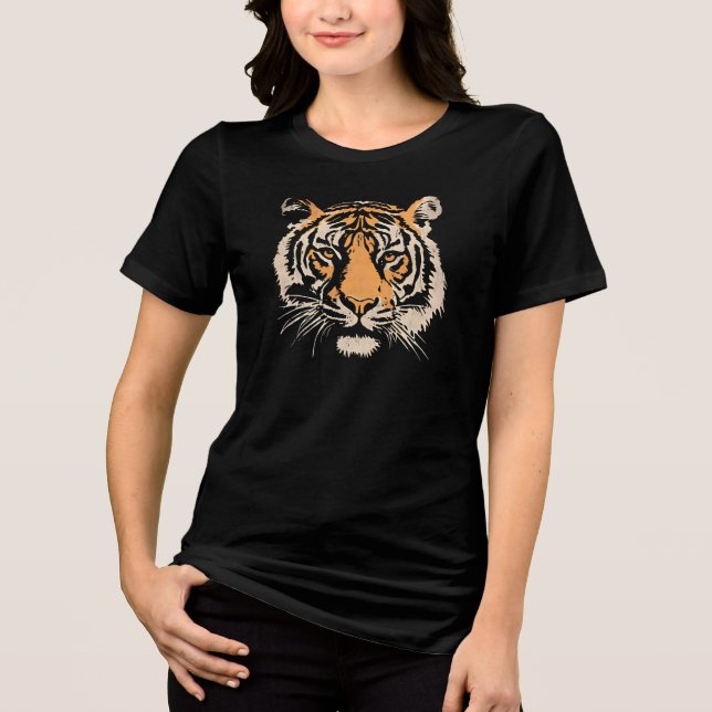 Majestic Tiger Face Illustration – Bold Wildlife  (Frente)