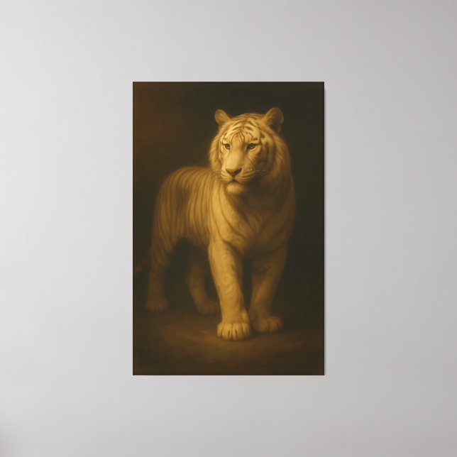 Majestic White Tiger – Fine Art Canvas (Frente)