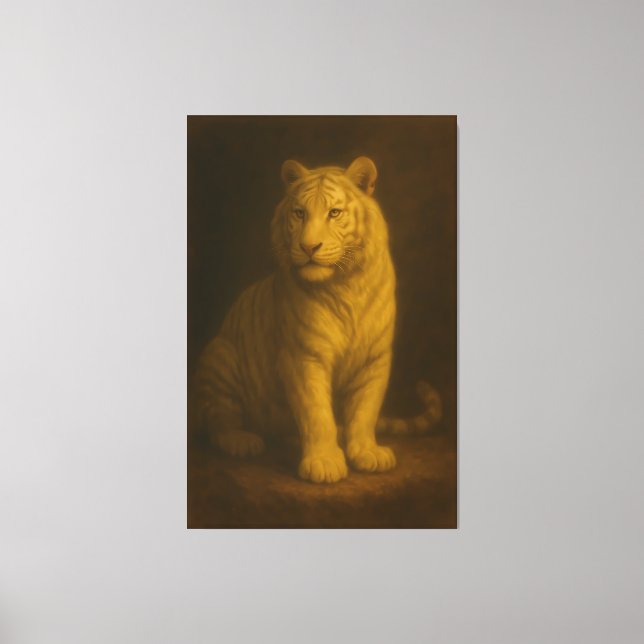 Majestic White Tiger – Fine Art Canvas Print (Frente)