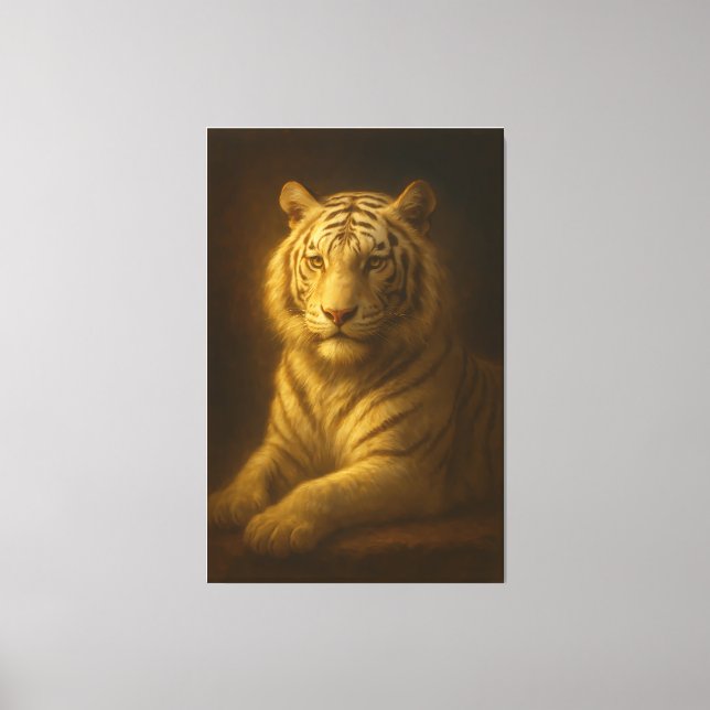 Majestic White Tiger – Fine Art Portrait Canvas Pr (Frente)