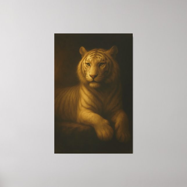 Majestic White Tiger – Fine Art Premium Canvas (Frente)