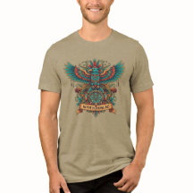 Majestosa Cultura Indígena Tribal Águia Camisa