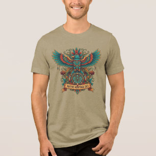 Majestosa Cultura Indígena Tribal Águia Camisa