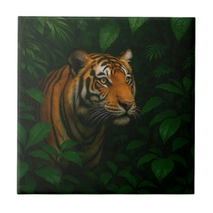 Majestoso retrato de tigre-de-bengala na selva, vi
