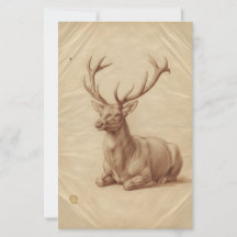Majestoso Veado Pintura a Óleo da Vida Selvagem -