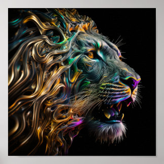 Majestueuze Leeuw Poster