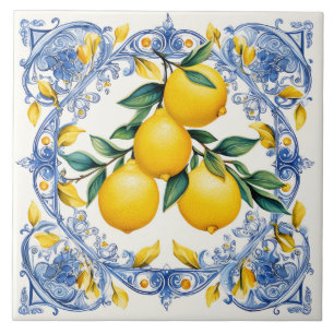 Majolica,azulejos azuis,azulejos Sicilianos,Azulej