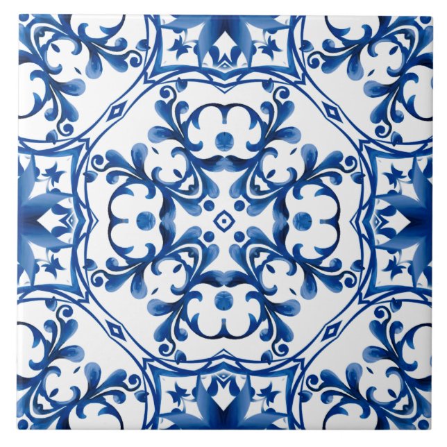 Majolica,azulejos Sicilianos,Azulejo cerâmico (Frente)