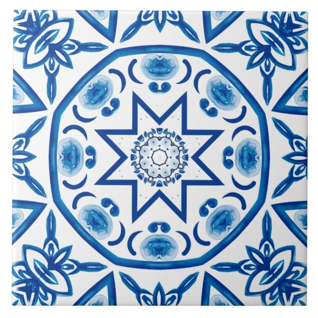 Majolica,azulejos Sicilianos,Azulejo cerâmico (Frente)