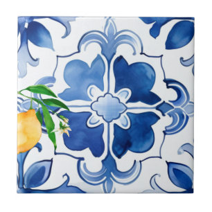 Majolica, limão, azulejos sicilianos,