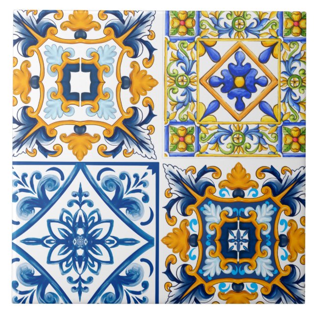 Majolica, limões, azulejos da Sicília  (Frente)