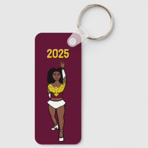 Majorette/ Dançarino Chaveiro Maroon Dourada Águia