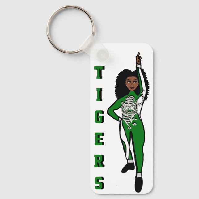 Majorette/ Dancer Chaveiro Verde Tigre Branco A (Frente)
