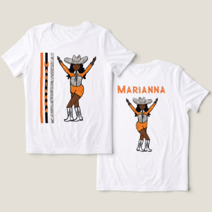 Majorette/ Dançer Western Silver Orange
