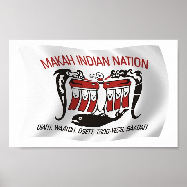 Makah Tribe Flag Impressão (Frente)