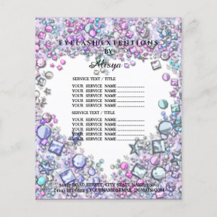 Make-upschönheits-Salon Glitzer-PreislisteFl Flyer