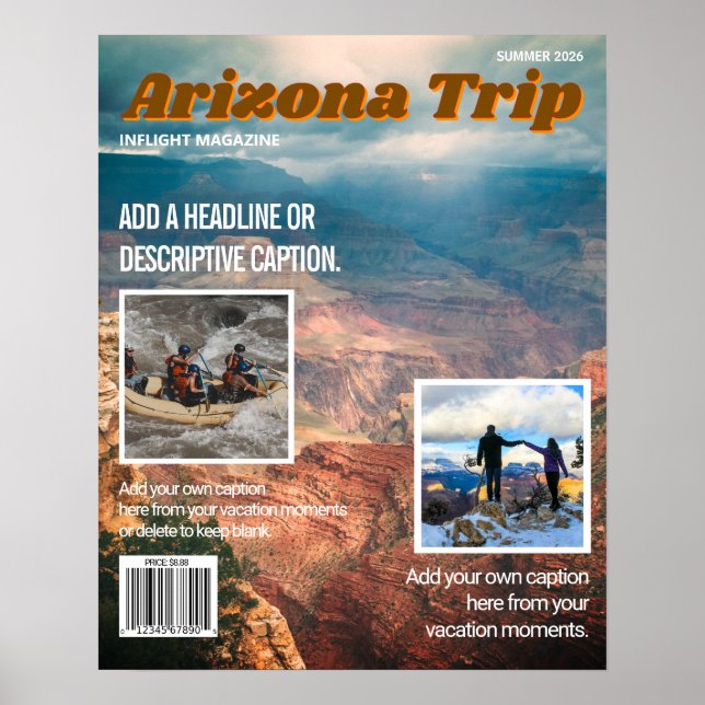 Make Your Own Inflight Magazine Cover Poster (Frente)