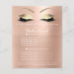 Makeup Artist Beaust Salon Dourado Glitter Flyer P<br><div class="desc">coleção de salão de beleza de luxo florenceK</div>