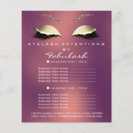 Makeup Artist Beaust Salon Dourado Glitter Flyer R