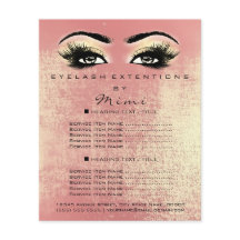 Makeup Artist Beaust Salon Lashes Flyer Peach Dour