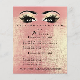 Makeup Artist Beaust Salon Lashes Flyer Peach Dour