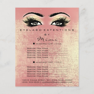 Makeup Artist Beaust Salon Lashes Flyer Peach Dour