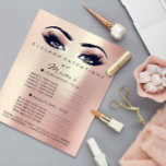 Makeup Artist Beaust Salon Lashes Flyer Rosa Rosa<br><div class="desc">Você está querendo adicionar um toque de glamour ao seu negócio de beleza? O folheto do logotipo personalizado Salon Glitter dos olhos brilhantes, o folheto da lista de preços cor-de-rosa e o folheto são as formas perfeitas de fazer isso. Com o seu design brilhante rosa de ouro, que se chama...</div>