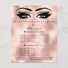 Makeup Artist Beaust Salon Lashes Flyer Rosa Rosa